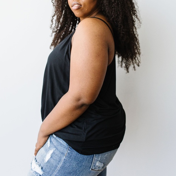 Simply Twisted Tank in Black - Picture 7 of 9